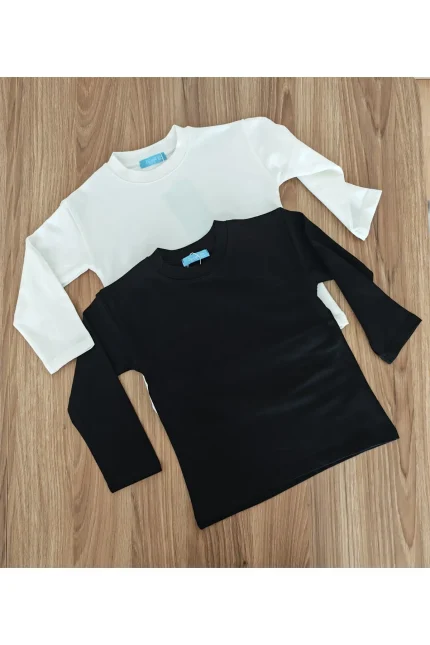 Düz Siyah Pamuklu Basic